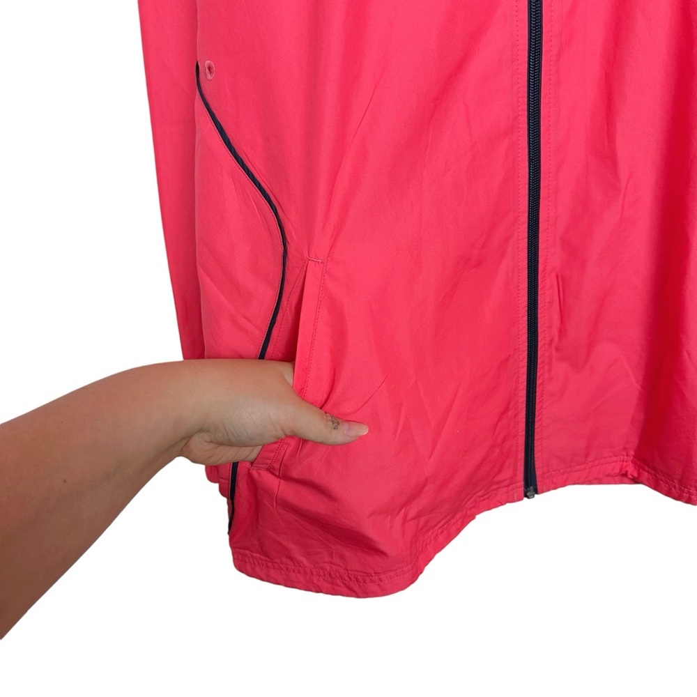 Adidas Lightweight Running Zip Up Swishy Windbreaker Gym Track Jacket Pink Blue - Picture 6 of 14